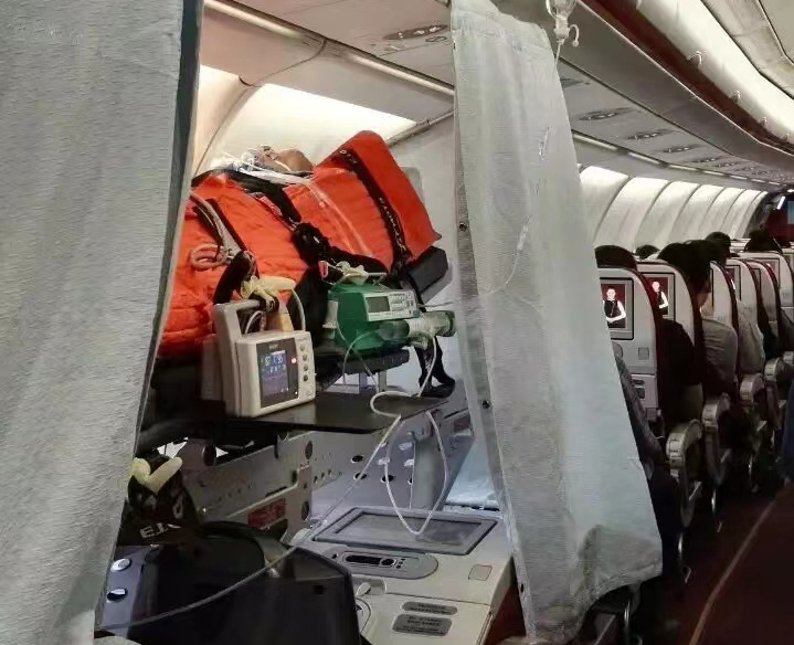 夏津县跨国医疗包机、航空担架
